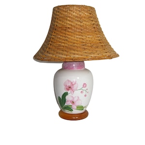 Mid Century Modern, tafellamp, accentlamp, luxe vintage, handgeschilderd, uniek