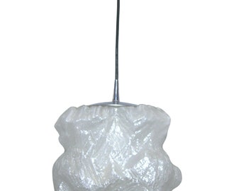 Peill Putzler Gletscher Murano Glas Pendelleuchte, Mid-Century Chrom