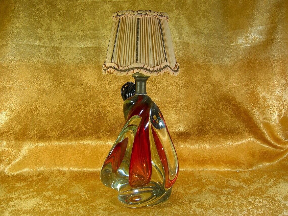 Crystal Sculpture, Table Lamp, Art Deco, Vintage, Unique Etsy