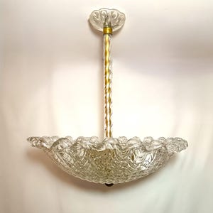 Vintage Barovier & Toso Murano Glass Ceiling Light, Crystal Dreams Collection