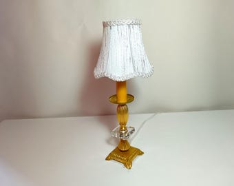 Table lamp, accent lamp, gilded brass, Victorian Baroque style, Rococo, Italy, antique, unique