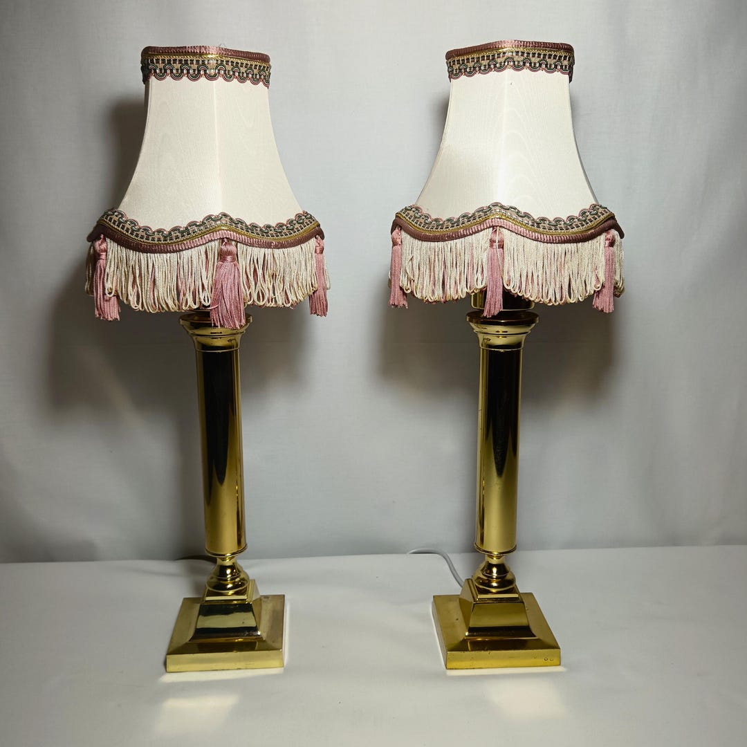 Gold Plated Brass Table Lamps, Art Deco Hollywood Regency, Noble ...