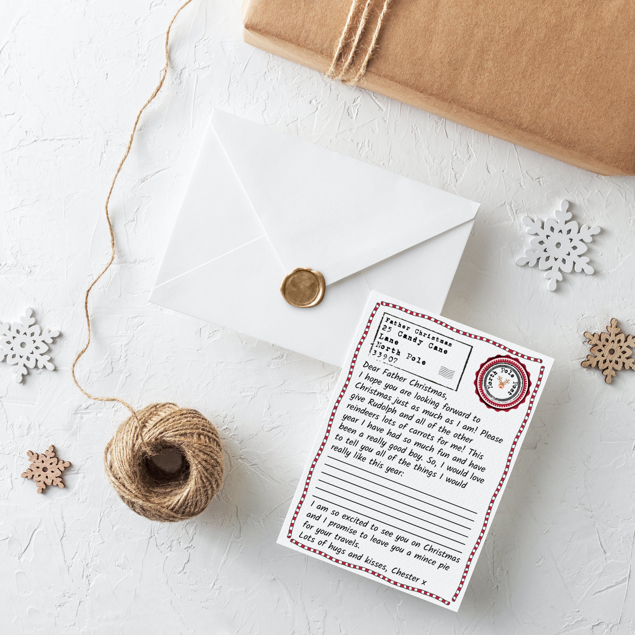 Lettre personnalisée pour enfants au Père Noël Etsy