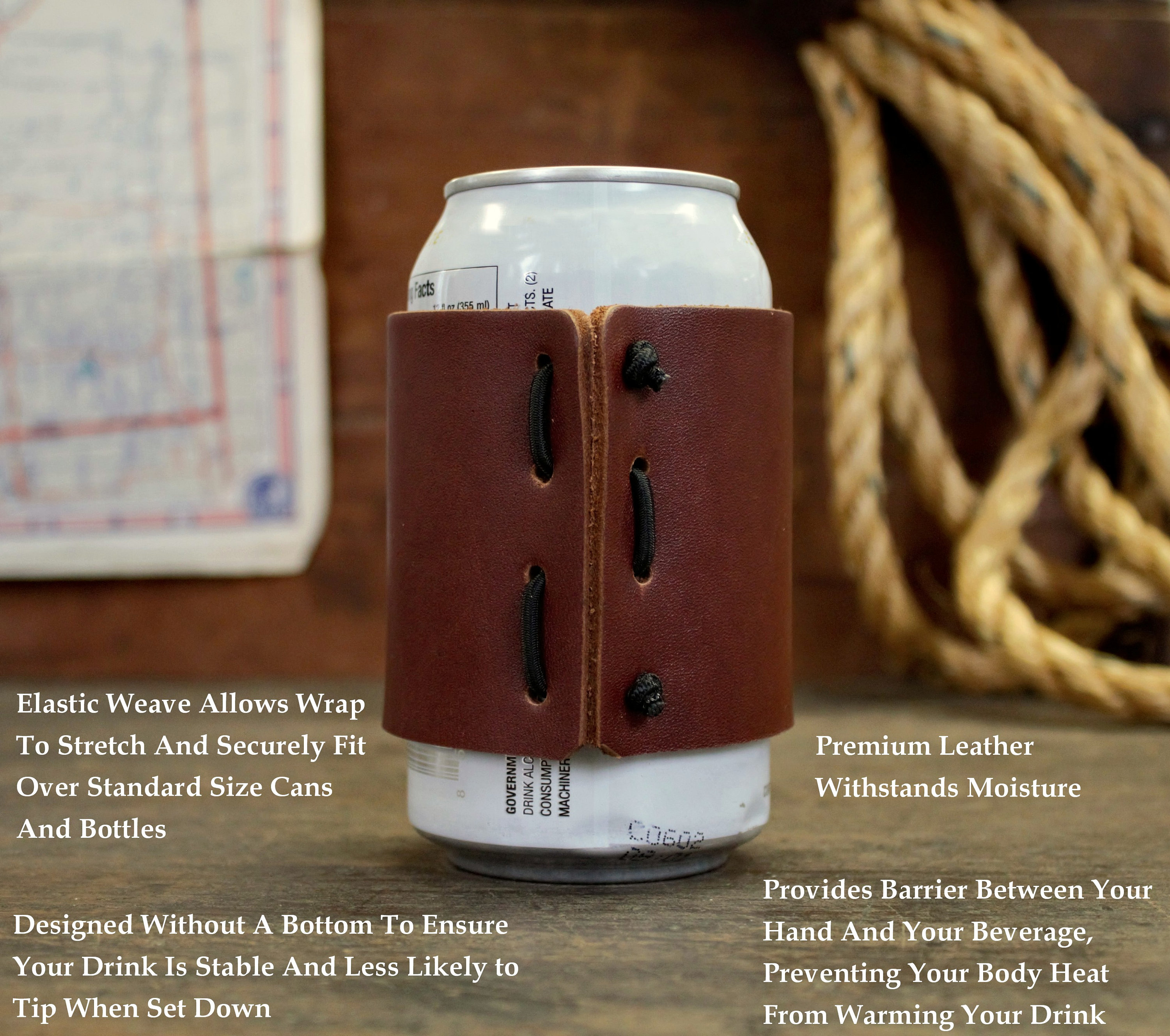 Hold My Beer Leather Can Holder Beer Holder Can Cooler 