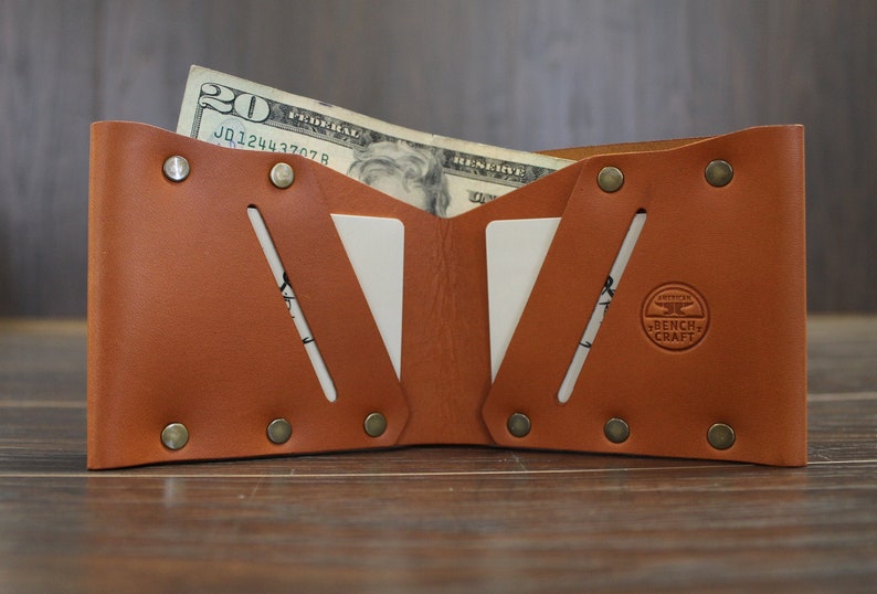 Bifold Wallet Minimalist Wallet Mens Minimalist Wallet Etsy