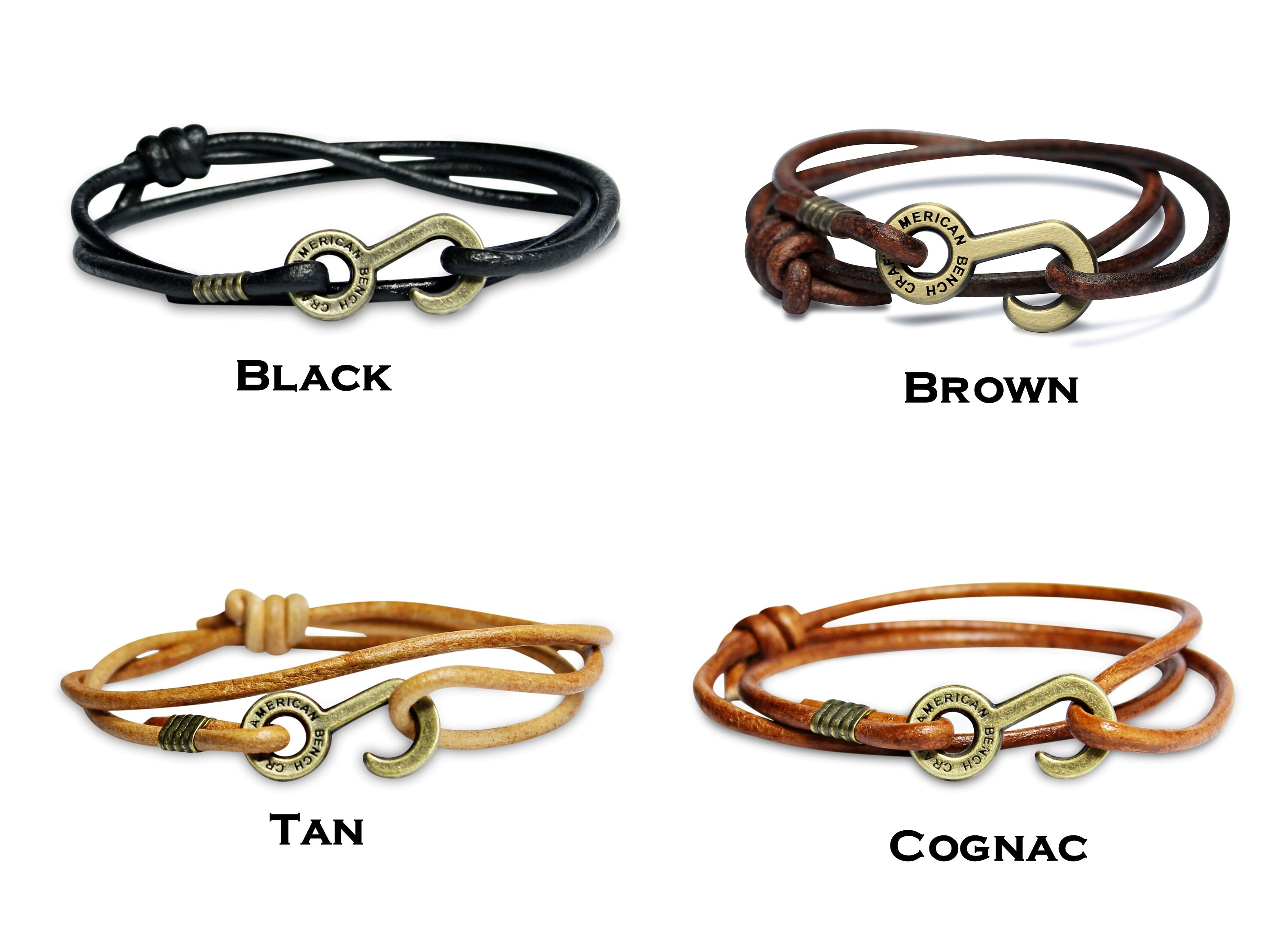 Leather Cord Wrap Bracelet Adjustable Bracelet Handmade Etsy