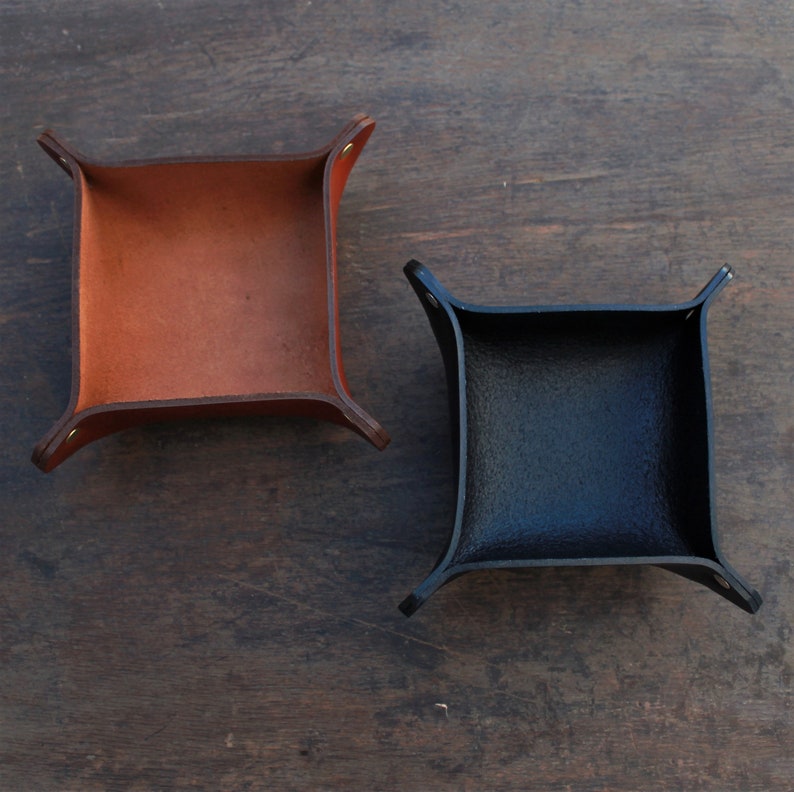 Valet Tray Desk Organizer Leather Valet Tray Leather Tray Etsy