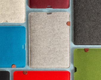 Wool Felt iPad Case, All Sizes and Keyboards, Sleeve for iPad Air, Pro, Mini