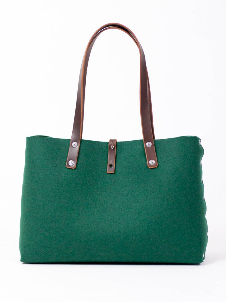 Felt Shoulder Bag Felt Handbag Green Bags & Purses Shoulder Etsy
