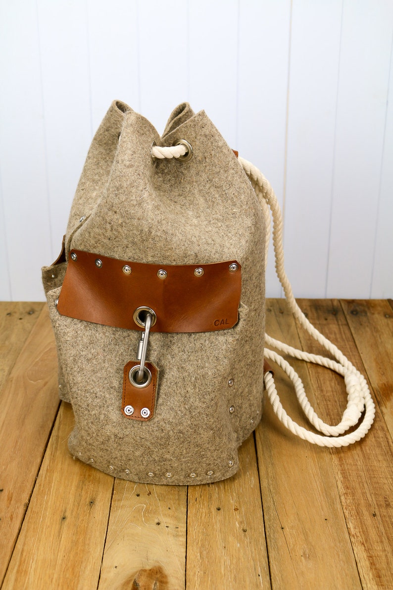 Backpack / Felt Backpack Duffle Bag / Duffel Bag Backpack | Etsy