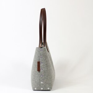 Felt Shoulder Bag, Felt Handbag Grey Bags & Purses, Shoulder Bags, Handbags, Felt Shoulder Bag image 3