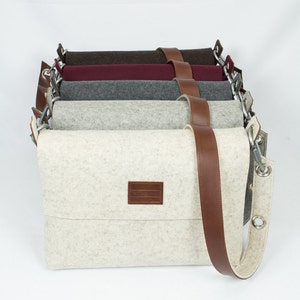 Felt messenger bag, satchel bag for men and women image 10