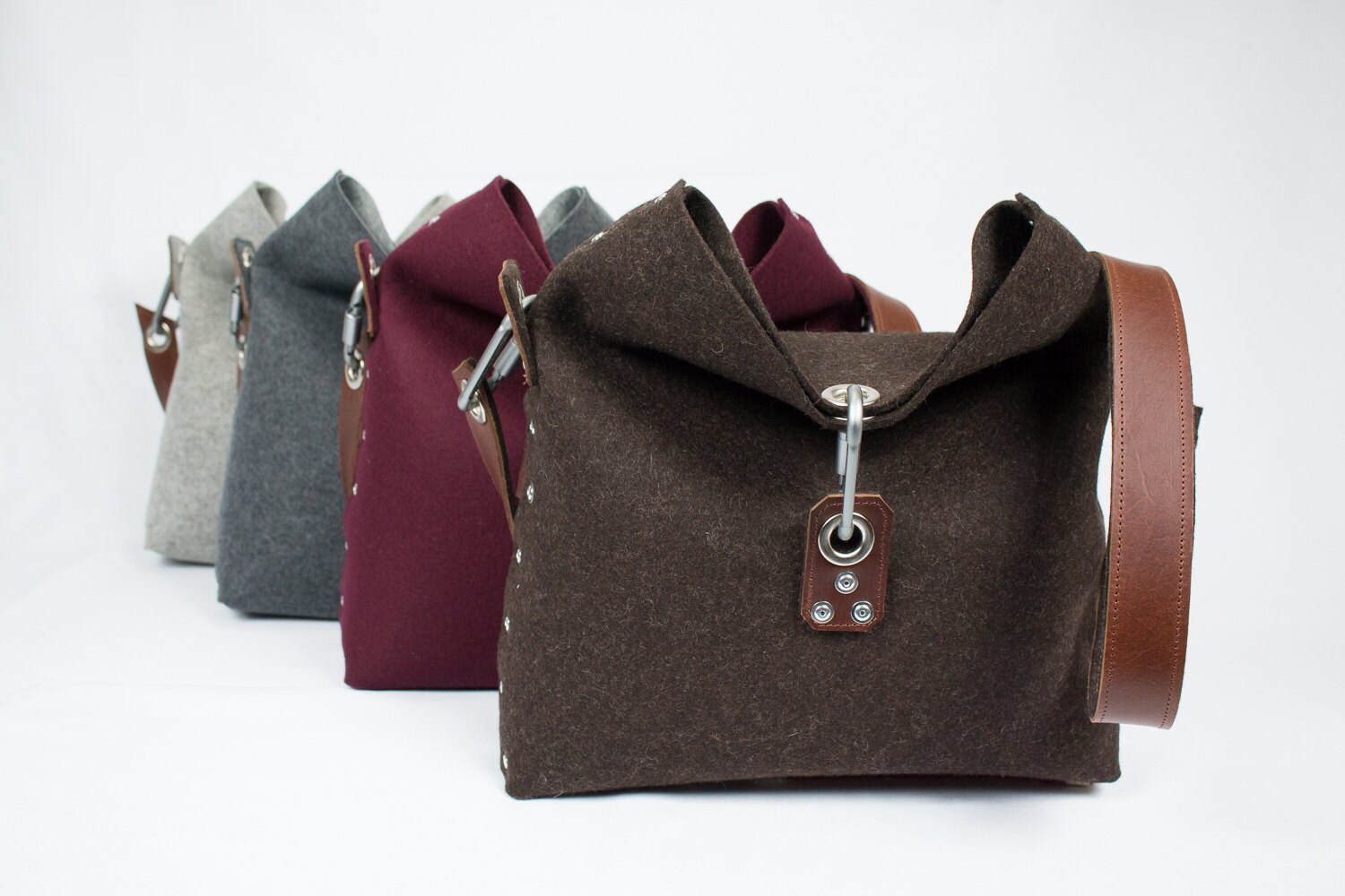 Felt Handbag With Fold Over Top Cross Body Bag Womans Purse - Etsy Canada
