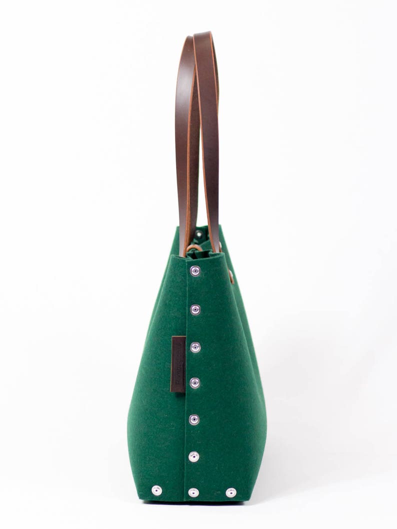 Felt Shoulder Bag Felt Handbag Green Bags & Purses Shoulder Etsy