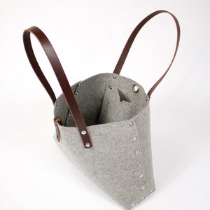 Felt Shoulder Bag, Felt Handbag Grey Bags & Purses, Shoulder Bags, Handbags, Felt Shoulder Bag image 5