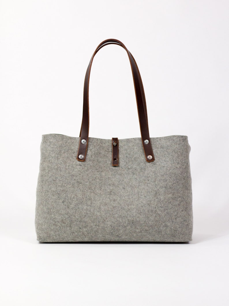Felt Shoulder Bag, Felt Handbag Grey Bags & Purses, Shoulder Bags, Handbags, Felt Shoulder Bag image 2