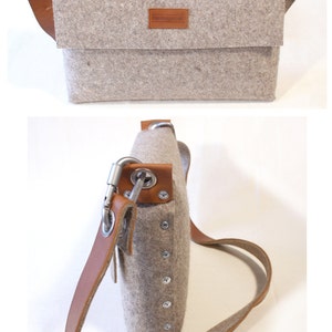 Felt messenger bag, satchel bag for men and women image 5