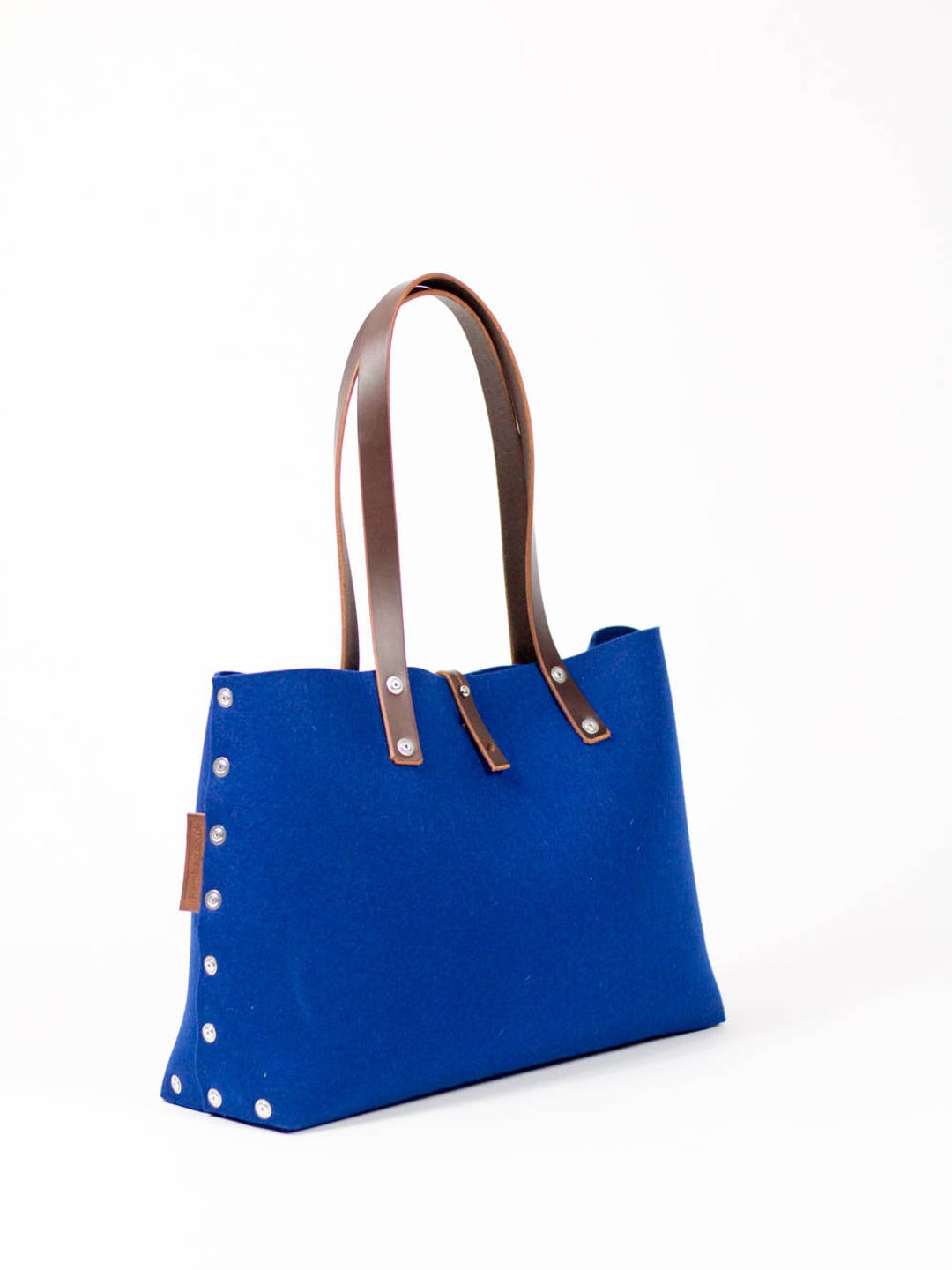 Felt Shoulder Bag Felt Handbag Blue Bags & Purses Shoulder Etsy