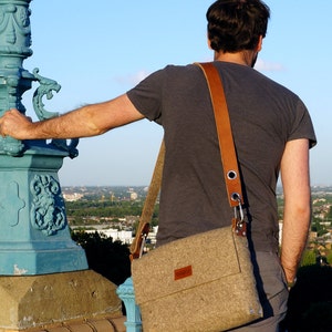 Felt messenger bag, satchel bag for men and women image 3