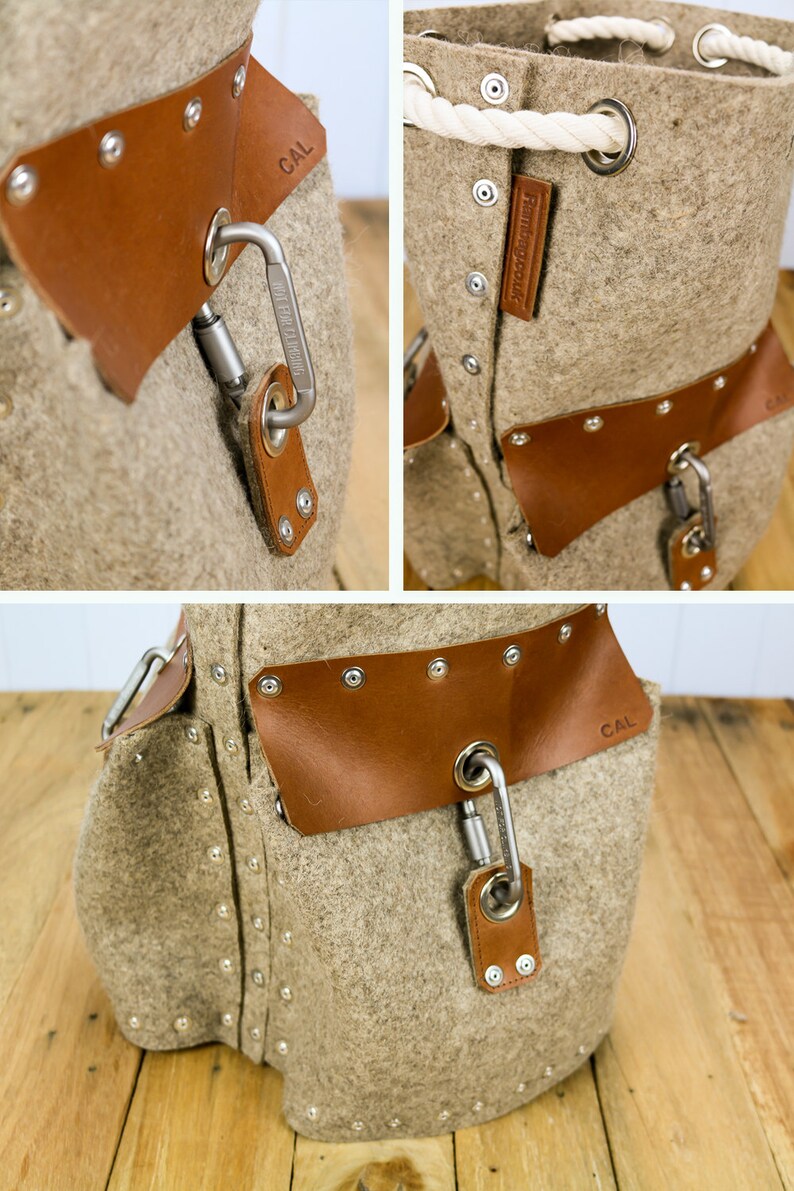 Backpack / Felt Backpack Duffle Bag / Duffel Bag Backpack Etsy