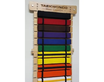 12 Level Karate Belt Display