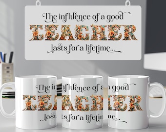 Teacher Mug Wrap, PNG Mug Wrap, 11oz, 12oz & 15oz Mug Wrap, Teacher Gift PNG, Sublimation PNG