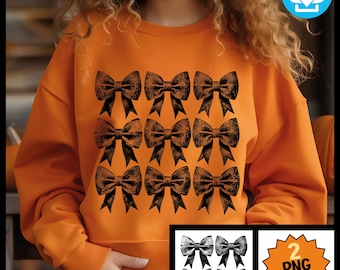 Coquette Halloween PNG, 2 design, Girly, Trendy Halloween Png, Halloween Vibes Png, Sublimation Designs, Halloween Bows, retro halloween png