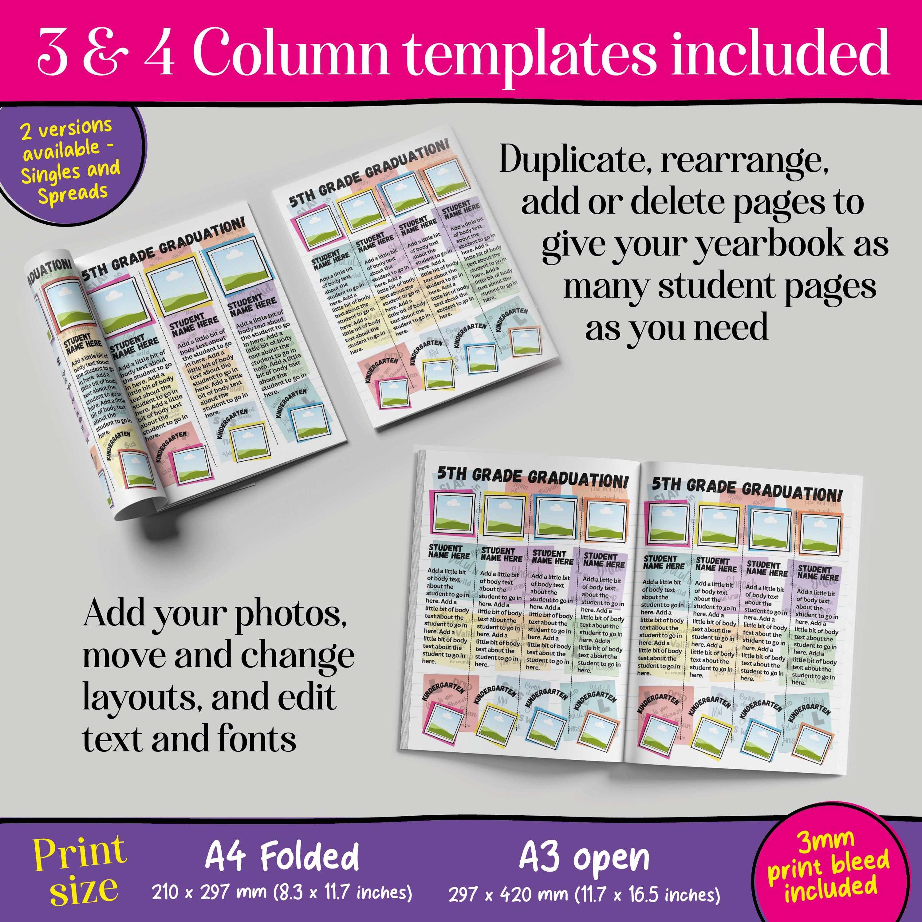 School Yearbook Student Graduation Template Gen Alpha, Sketchbook ...