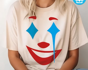 Joker SVG, PNG, 2 designs included - regular and imperfect versions, 2 formats - SVG and png, suitable for Sublimation printing and Cricut.