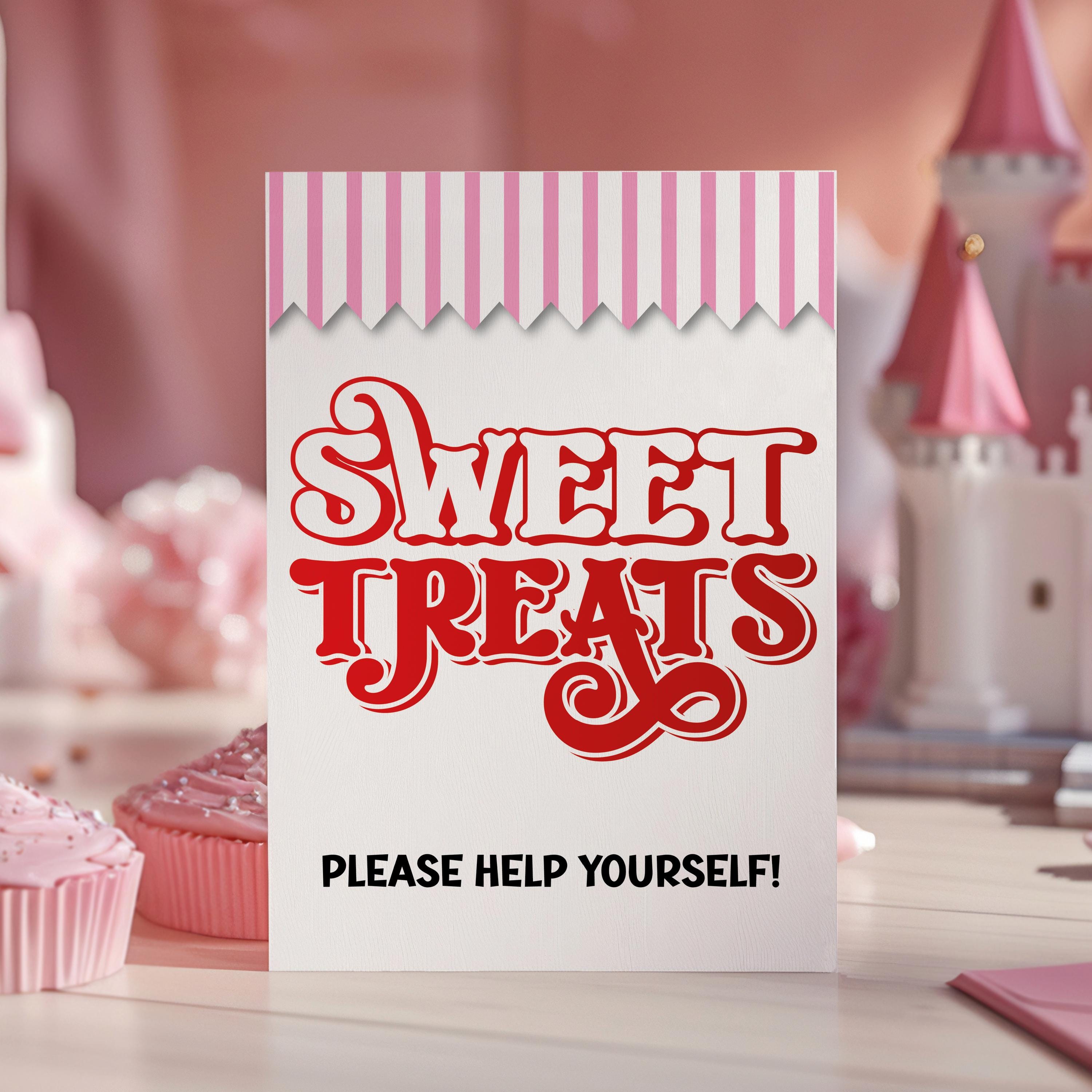 Sweets Inside Sign A4 Sweets Table Party Sign PDF, Sweets Table Party Sign, Digital ...