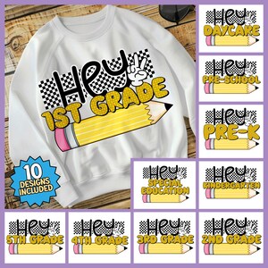 Back to School PNG Bundle, Daycare, Pre-school, Kindergarten, Pre-k ...