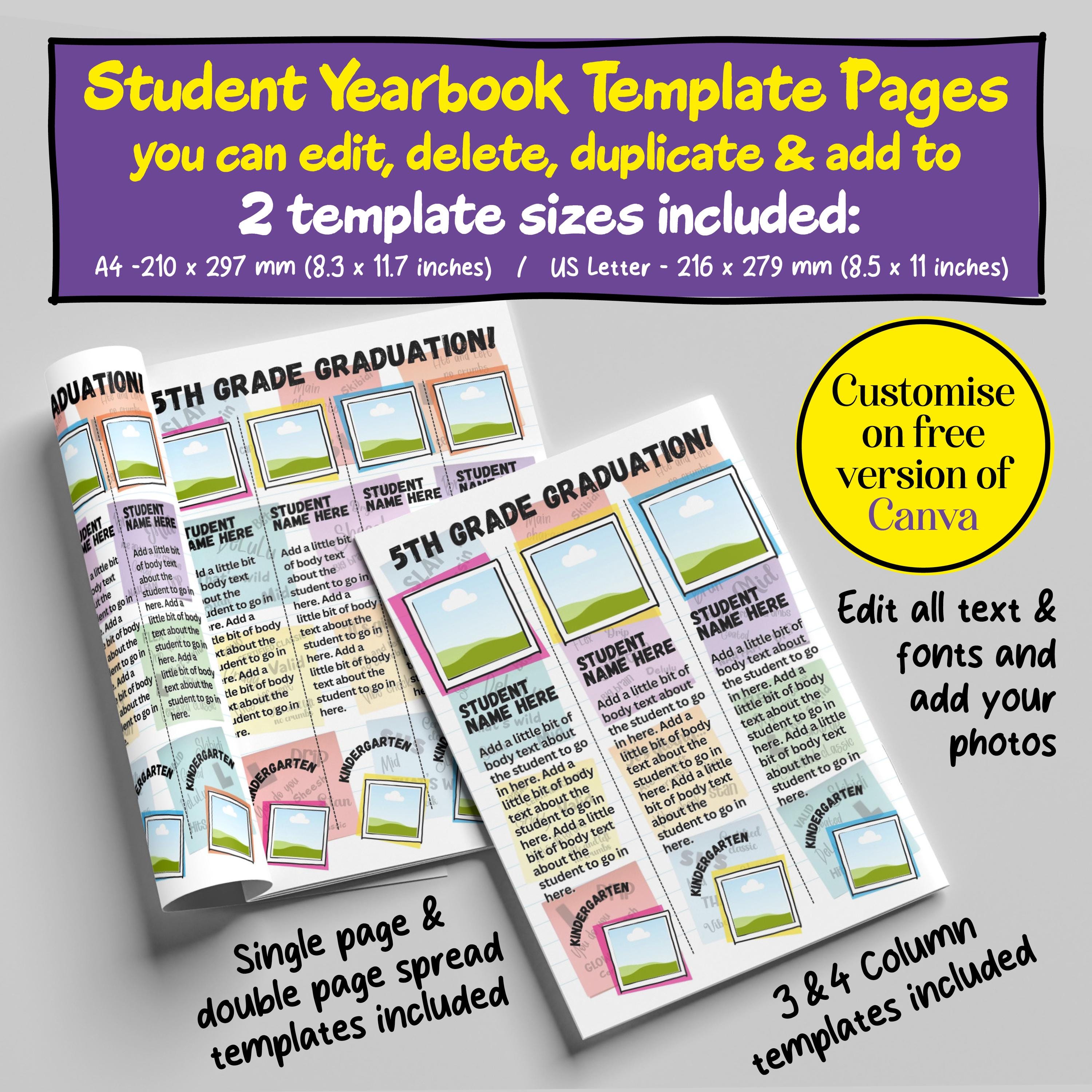 School Yearbook Student Graduation Template Gen Alpha, Sketchbook ...