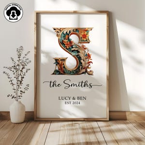 Personalised Name Printable Digital Download, Anniversary Gift for Husband or Wife, Wall Decor, Family Sign, Wedding gift, valentines gift