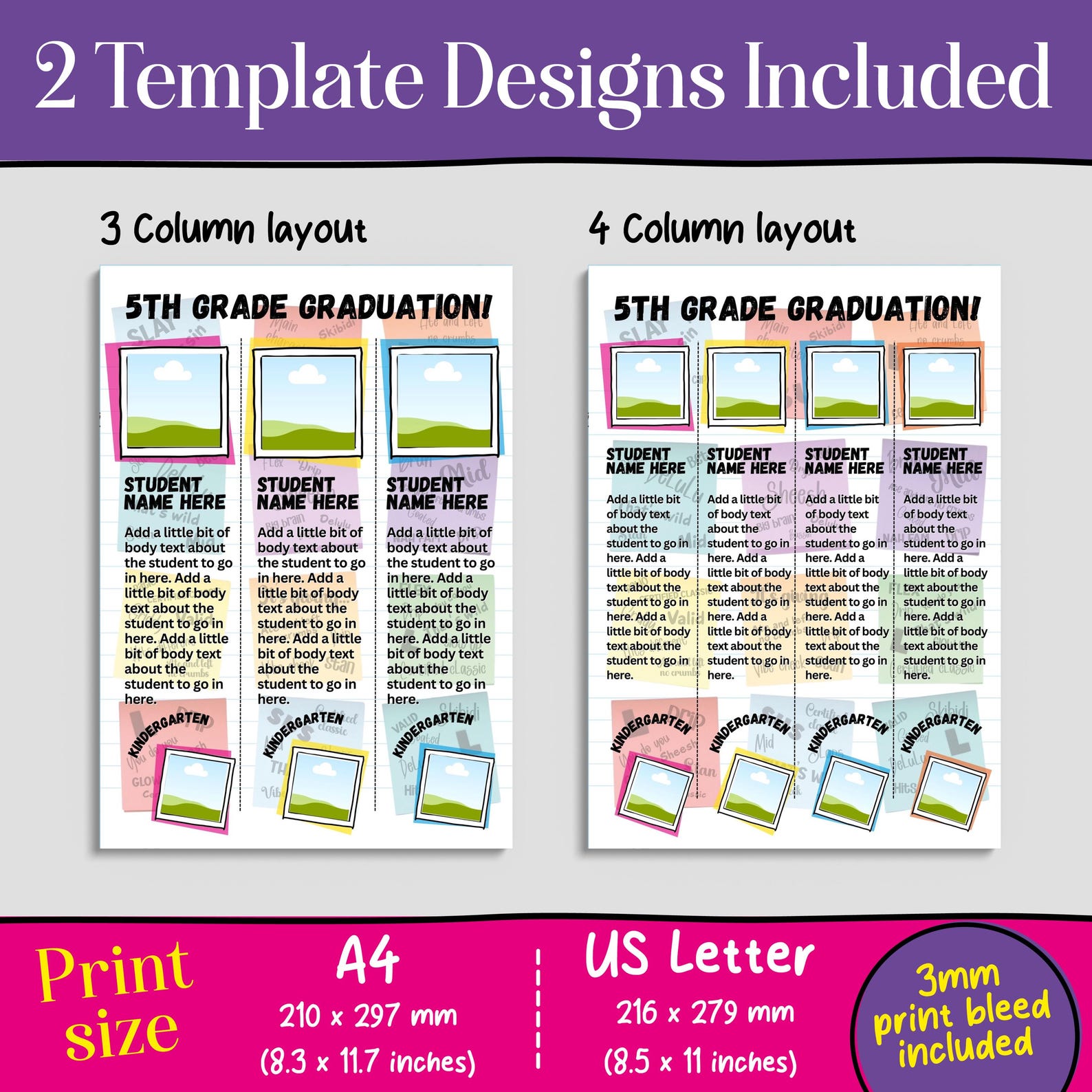 School Yearbook Student Graduation Template Gen Alpha, Sketchbook ...