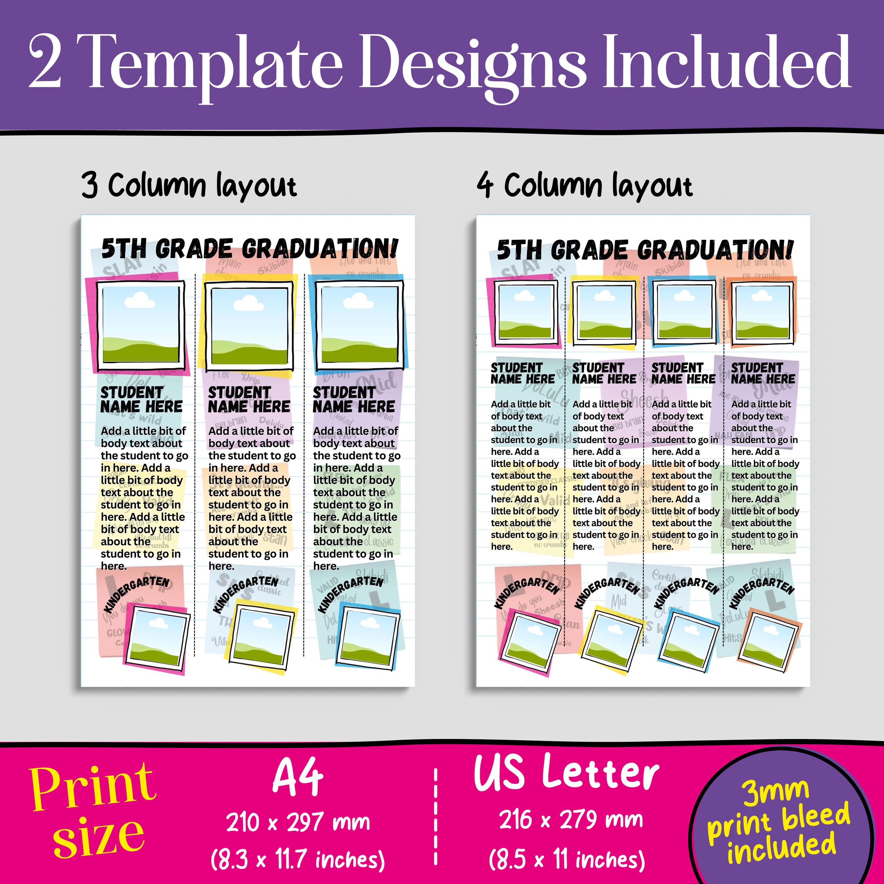 School Yearbook Student Graduation Template Gen Alpha, Sketchbook ...