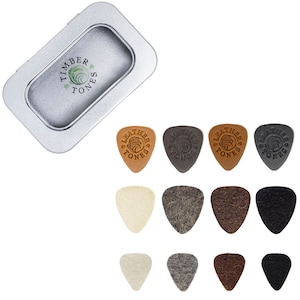 Felt Ukulele Picks 20-Piece Variety Pack in Gift Tin | Soft Plectrums for Uke Players