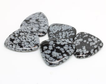 Snowflake Obsidian Guitar Pick - Boutique Guitar Plectrum - Timber Tones