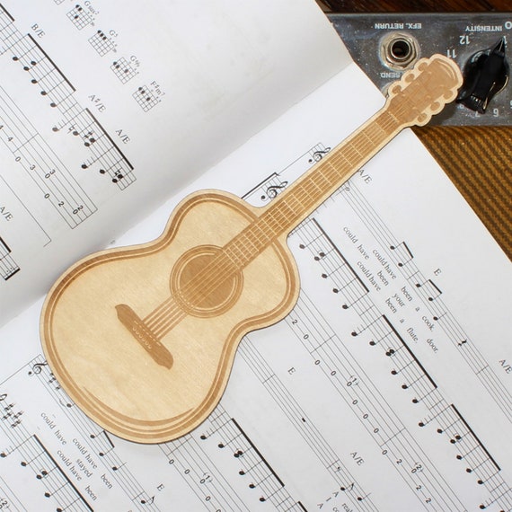 Bookmark - PERSONALIZED Acoustic Guitar - birch wood Bookmark - PERSONALIZED Acoustic Guitar - birch wood