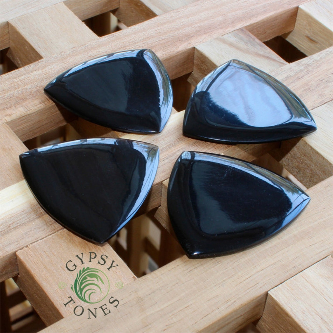 4 Gypsy Jazz Guitar Picks Horn Bone Ebony & Coconut Etsy