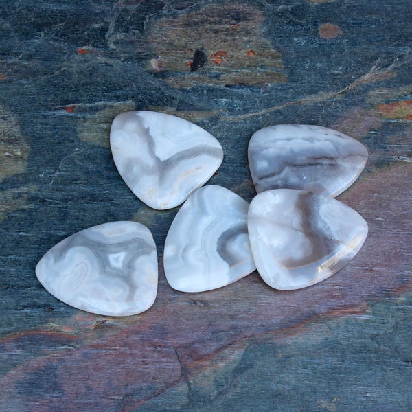 Crazy Lace Agate Guitar Pick - Boutique Guitar Plectrum - Timber Tones