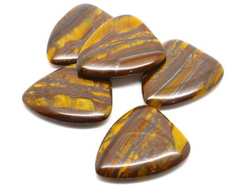 Banded Tiger Jasper Guitar Pick - Boutique Guitar Plectrum - Timber Tones