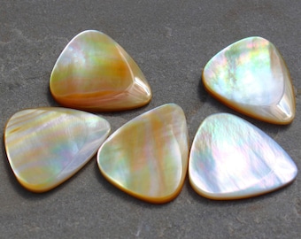Gold Mother of Pearl Guitar Pick - Timber Tones