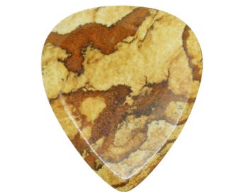 Picture Jasper Guitar Pick | Boutique Stone Plectrum | Unique Gift for Guitarist | Timber Tones
