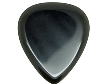 Black Obsidian Guitar Pick | Boutique Stone Plectrum | Unique Gift for Guitarist | Timber Tones