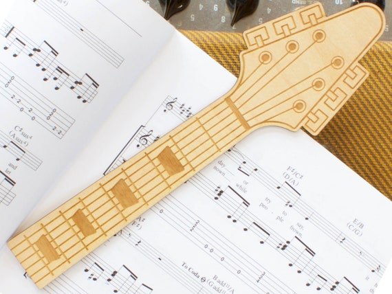 Bookmark - PERSONALIZED Electric Guitar - birch wood Bookmark - PERSONALIZED Electric Guitar - birch wood