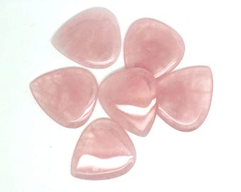 Pink Quartz Guitar Pick | Luxury Boutique Crystal Plectrum by Timber Tones