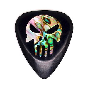 African Ebony and Green Abalone Punisher Guitar Pick