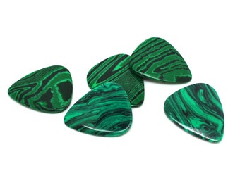 Green Lizard Skin Reconstituted Stone Guitar Pick - Timber Tones