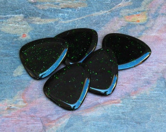 Green Goldstone Guitar Pick - Boutique Guitar Plectrum - Timber Tones