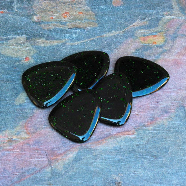 Green Goldstone Guitar Pick - Boutique Guitar Plectrum - Timber Tones